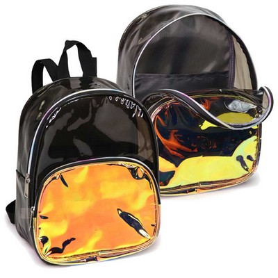 Transparent Black/Iridescent Gold Backpack