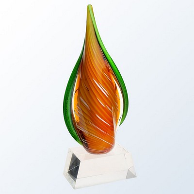 Orange Creamsicle Award w/Clear Base