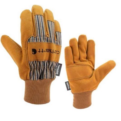 Carhartt® Men's Insulated Duck/Synthetic Suede Knit Cuff Glove