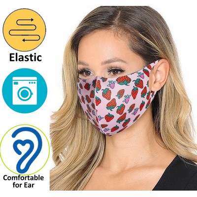 Safety Face Mask w/ Full Color Imprint Elastic Masks