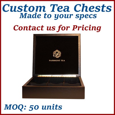 Elegant Custom Wooden Tea Chest - made to order, low minimums