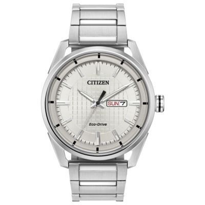 Citizen Men's Eco-Drive Silver Tone Watch w/Silver Tone Bracelet