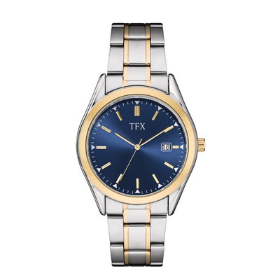 TFX Distributed by Bulova® Men's Two-Tone Bracelet Watch w/Blue Dial