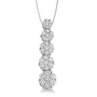 Jilco Inc. Descending Diamond Pendant Necklace