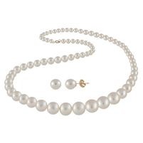 Jilco Inc. Freshwater Pearl Earring & Necklace Set