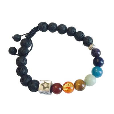 Chakra Beaded Logo Bracelet