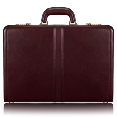 REAGAN | 3.5" Burgundy Leather Attaché | McKleinUSA