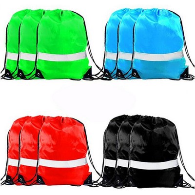 Reflective Drawstring Backpack