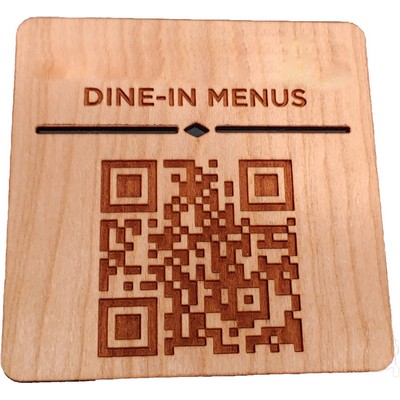 3.5" Hardwood QR Code Coasters