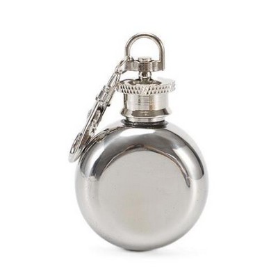 1 oz. Round Flask Keychain