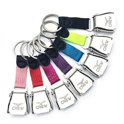 Airplane Seatbelt Buckle Keychain