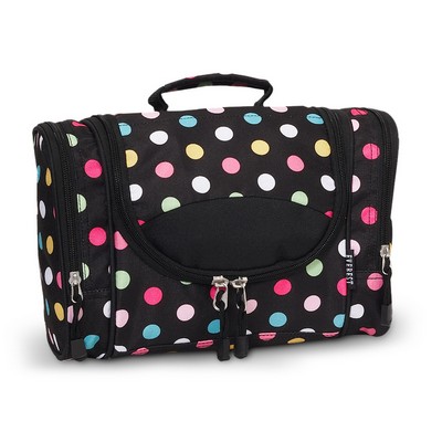 Everest Deluxe Toiletry Bag, Polka Dot