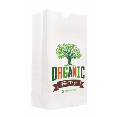 6" X 11.0625" X 3.625" Full Color SOS White Paper Bags