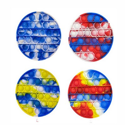 Round Camouflage Push Pop Bubble Fidget Toy