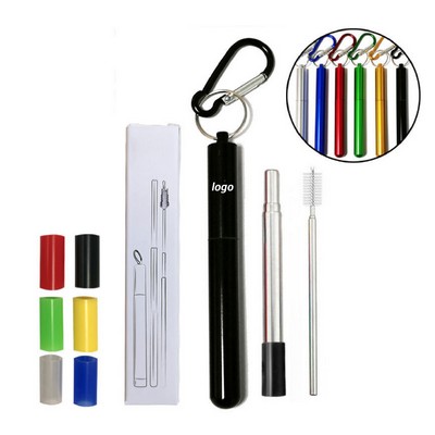 Collapsible Stainless Steel Straw Kit