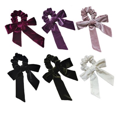 Velvet Bowknot Elastic Hair Band/Scrunchie