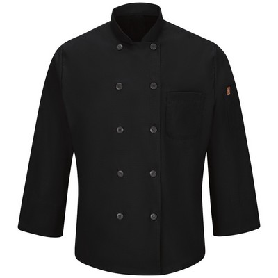 Red Kap Men's Long Sleeve Chef Coat w/Oilblok & Mimix