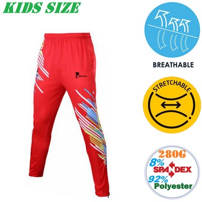 Kids 280 GSM Spandex Interlock Fleece Track Pants, Breathable