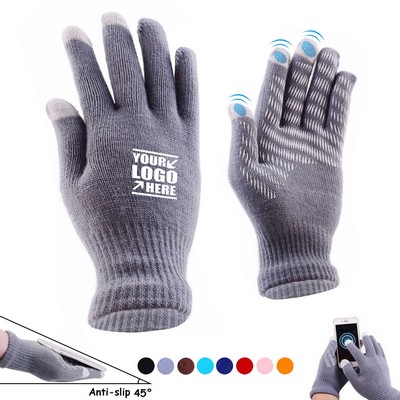 Thin Touch Screen Gloves w/Anti-Slip Texture