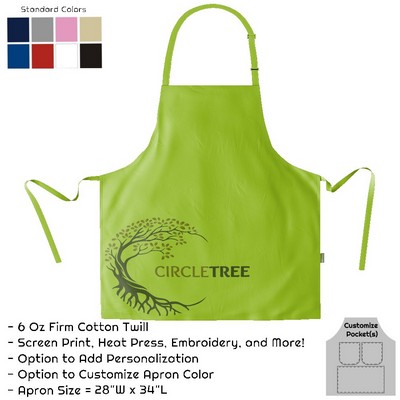 Cotton Twill Bib Apron - 28"W X 34"L