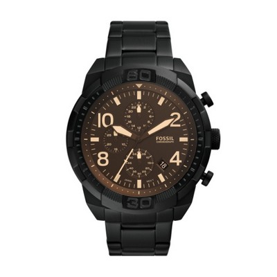 Fossil Bronson Chronograph Black Stainless Steel Watch