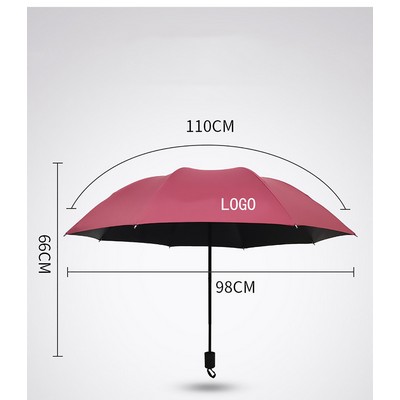 Windproof Folding Umbrella Compact Strong and Portable Wind Resistant Umbrella for Rain and Sun