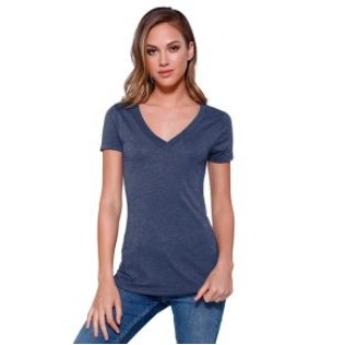 Startee Apparel Womens Triblend V-Neck Tee