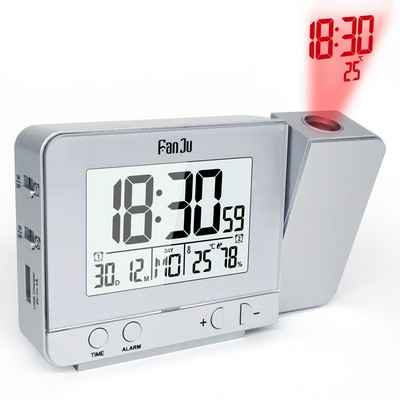 Projection Alarm Clock With Weather Station