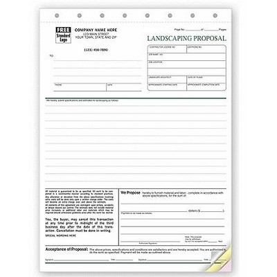 Landscaping Proposal Form (3 Part)