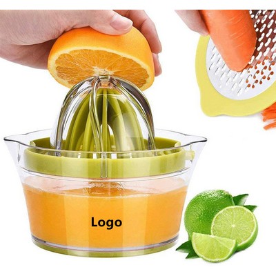 4 in 1 Lemon Orange Juicer Manual Hand Squeezer Fruit Vegetable Grater