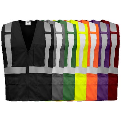 Multi-Color Safety Vest, ANSI Class 1 or 2