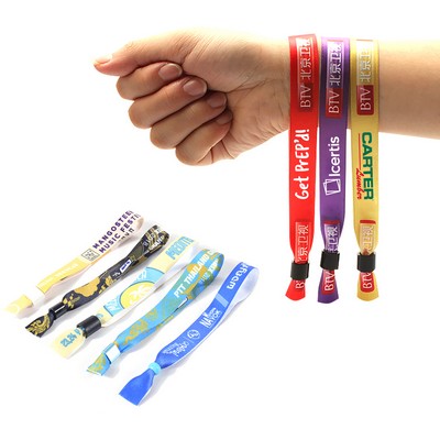 Full Color Imprint Woven Wristband