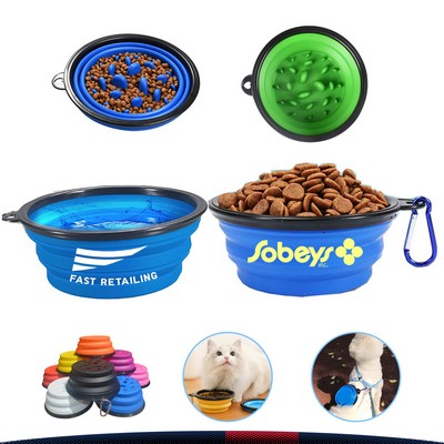 Foldable Slow Feeder Pet Bowl