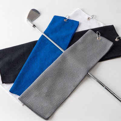 Microfiber Fabric Golf Towel w/Carabiner