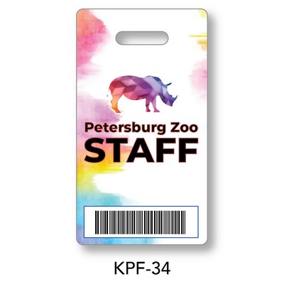 Rectangular Lanyard ID Badge Tag (Full Color)