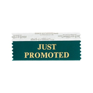 Just Promoted Stk A Rbn Teal Ribbon Gold Imprint