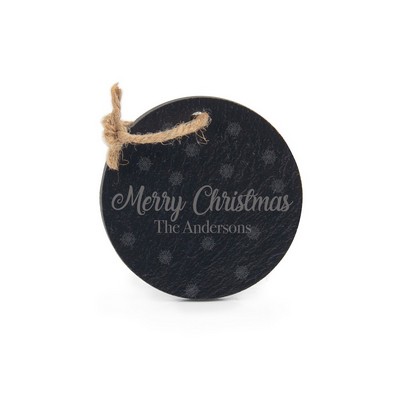 3" Round Slate Ornaments