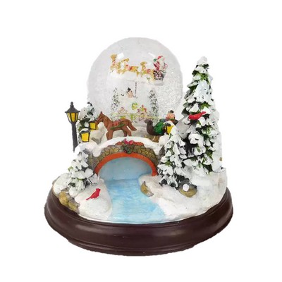 Custom Musical Christmas Snow Globe