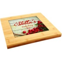 Bamboo Trivet w/Recessed Area for 6" Tiles