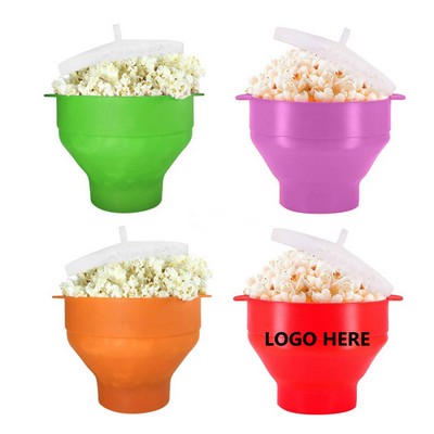 Collapsible Microwave Silicone Popcorn Maker Bowl