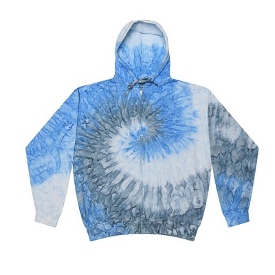 Tie Dye Full-Zipper Fleece Hoodie - Unisex