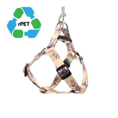 1"W x 36"L rPET Eco-friendly Sublimation High Quality Pet Vest Harness