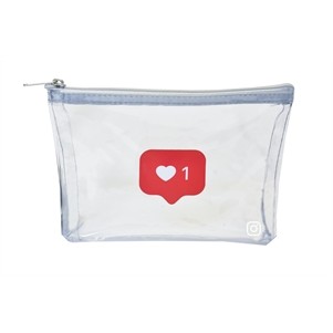 Clear Vinyl Zippered Pouch (9"w x 6"h x 2"d)