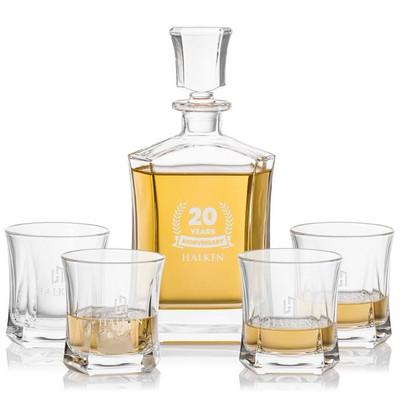 Avalon Decanter & 4 On-the-Rocks