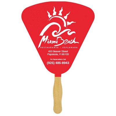 Seashell Glued Hand Fan (1 Side/ 1 imprint color)