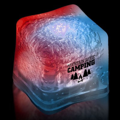 1 3/8" Digi-Printed Red/White/Blue Lited Ice Cube