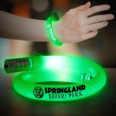 Green Flashing Coil Tube Bracelet