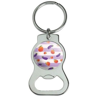 Metal Round Bottle Opener Keychain