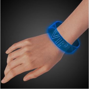 Blue Pad Printed LED Magnetic Bracelet