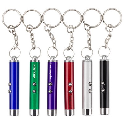 LED Flashlight with Swivel Keychain